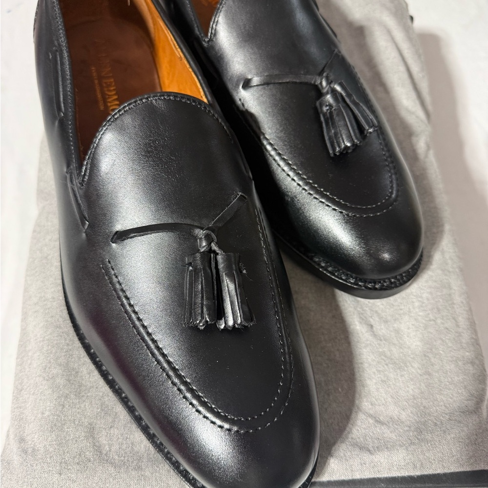 Allen Edmonds Acheson Black Tassel Loafers 13D NEW WITH BOX